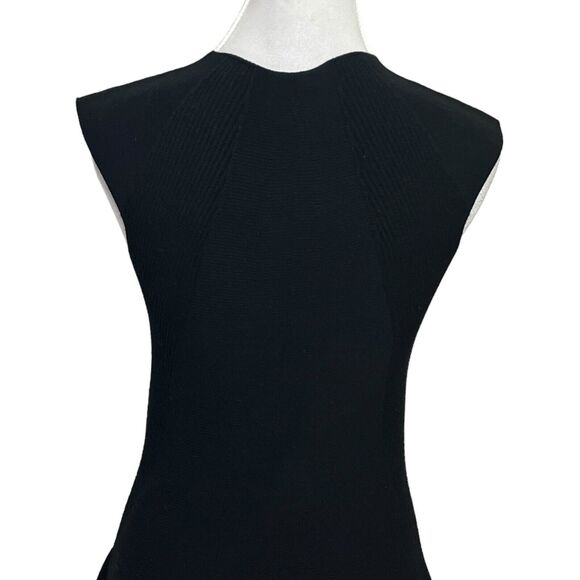 MM Lafleur Melanie Dress Women’s Size Large Black A-Line Knit Fit Flare Stretch - Picture 6 of 9